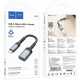 Кабель-перехідник USB-A to Type-C OTG B HOCO UA24  Metal Gray