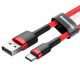 Кабель USB to Type-C Baseus Cafule  3A 1m Red (CATKLF-B09)