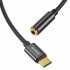 Перехідник AUX Type-C to 3.5mm Female Baseus L54 чорний (CATL54-01)