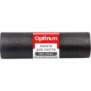 Пакети д/сміття 120л/10шт "Pro Service" OPTIMUM LD 70*100 чорні (29.13.051)