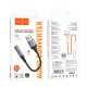 Перехідник USB-A  to 3.5 female, HOCO LS36 nylon braid,  0.12m, Black