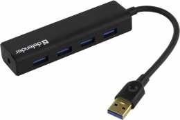 USB-Хаб Vention 4-Port USB-A 3.0,  0.15m Black (CHLBB)