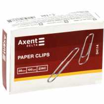 Скріпки 28 мм нікел. 100шт. Axent (D4114)