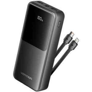 Портативна батарея Vention LED Display 20000mAh 22.5W, Black (FHPB0)